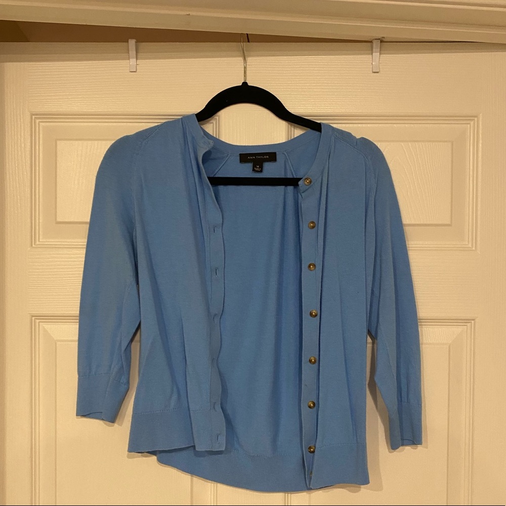 Ann Taylor blue cardigan